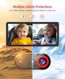 BM5PRO Double Car Camera for 2 Baby，7.2" 1080P Split Screen with IR Night Vision, Real-Time Monitoring Baby Car Camera,Easy Install, Family Travel Companion for Kids & Pets by TinyTreasures Baby Boutique