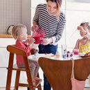 Yoleo Wooden High Chair for Toddlers to Teens, Adjustable Dining Feeding Chair with Steps Grows with Child, Max 60kg (Nut-Brown) by TinyTreasures Baby Boutique