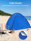 Glymnis Pop Up Beach Tent Beach Shade Tent for 1-4 Persons Sun Shelter UPF 50+ Enclose Zipper Door Portable Easy Up Beach Tent by TinyTreasures Baby Boutique