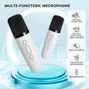 YLL Mini Karaoke Machine for Kids Adults, Portable Bluetooth Speaker with 2 Wireless Microphones,Toys Birthday Gifts for Girls 3, 4, 5, 6, 7, 8, 9, 10, 11, 12+ Years Old Toddler Teens(White) by TinyTreasures Baby Boutique