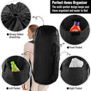 Laundry Bag Backpack, 125L, Extra Large with Shoulder Straps, Adjustable & Extendable Design, Hamper 3 Pockets for Laundromat, College, Travel, Camping by TinyTreasures Baby Boutique