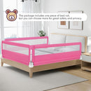 BABY JOY Bed Rails for Toddlers, 71'' Extra Long, Swing Down Bed Guard w/Safety Strap, Folding Baby Bedrail for Kids Twin, Double, Full Size Queen & King Mattress (71-Inch, Pink) by TinyTreasures Baby Boutique
