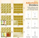 Wine Glass Storage Box with Dividers, 2 Pack Glassware Storage Containers, Stemware Storage Cases Holds 32 Wine Glasses, Stackable Crystal Storage Containers with Clear Cover for Moving，Beige by CozyNest Decor