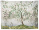 HZOHNAGO Japanese Tapestry Tree Misty Garden Lake Printed Wall Tapestry Ink Painting Wall Hanging for Bedroom Living Room Dorm 80" W x 60" H by CozyNest Decor