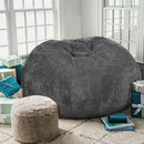 Bean Bag Chairs with Faux Rabbit Fur Cover, 3 ft Giant Memory Foam Bean Bag Chairs for Adults/Teens with Filling,Ultra Soft Faux Fur Fabric, Round Sofa for Living Room Bedroom College Dorm by TinyTreasures Baby Boutique