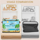 Rectangular Storage Baskets for Shelves - Waterproof Foldable Laundry Basket, Nursery Hamper, Reusable Toy Bin for Organizing Toys, Books, Clothes, Closet 14"x10.2" x10.4"(Beach) by TinyTreasures Baby Boutique