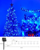 Brightown Solar Christmas Snowflake String Lights 100 LED 39 FT Outdoor Waterproof Fairy Lights with 8 Lighting Modes for Wedding, Party, Tree, Room, Garden, Patio, Yard, Home, Blue by GreenHaven Gardens