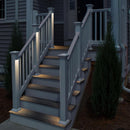 DLA06 6-Pack 2W Low Voltage 2700K/3000K Warm White Integrated LED Outdoor Deck Down Lights Package, 12V LED Step Patio Landscape Lights