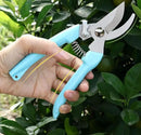 Blue Garden Flower Shears Pruning Shears 6.9 inches Scissors Heavy Duty Plant Scissors for Cutting Flowers, Trimming Plants, Bonsai, Fruits Picking (Blue Handle) by GreenHaven Gardens