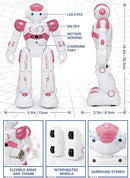 KingsDragon RC Robot Toys for Kids, Gesture & Sensing Remote Control Robot for Age 3 4 5 6 7 8 Year Old Boys Girls Birthday Present (Pink) by TinyTreasures Baby Boutique