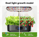 Ahopegarden Hydroponics Growing System Kit Indoor Herb Garden with Grow Light 12 Pods, with LCD Touch Panel Hydroponic Planter, Planting Height Up to 17", Grower Harvest Fresh Veggie Lettuce, Black by GreenHaven Gardens