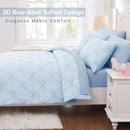 Full Size Comforter Sets with Sheets for Girls-7 Pieces Full Size Bedding Sets with Light Blue Comforter, Sheets, Pillowcases & Shams for Kids (Light Blue Diamond, 76" X 86") by TinyTreasures Baby Boutique