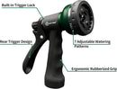 AUTOMAN-Garden-Hose-Nozzle, ABS Water Spray Nozzle with 7 Adjustable Watering Patterns, Slip Resistant for Watering Plants, Lawn& Garden, Washing Cars, Cleaning, Showering Pets & Outdoor Fun. by GreenHaven Gardens