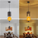 Modern Farmhouse Pendant Lights Kitchen Island, Industrial Multiple Rings Hanging Pendant Light Fixtures for Sink Bar Entrance Bathroom Hallway, Black with Gold Interior by CozyNest Decor