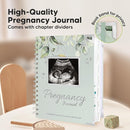 Pregnancy Journal for First Time Moms Gifts - 90 Pages Hardcover Pregnancy Memory Book, Beautiful & Cute Baby Book Keepsake, Ultrasound Baby Scrapbook, Mom To Be Gift (Sage) by TinyTreasures Baby Boutique