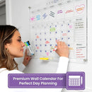 Acrylic Calendar for Wall - 24x18” Wall Calendar, Dry Erase Calender, Clear Calendar for Wall, Includes Magnetic Pen, Tray Holders, 4 Markers and 1 Eraser by TinyTreasures Baby Boutique