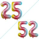 GOER Number 25 Balloons for 25th Birthday Party Decorations,42 Inch Jumbo Foil Helium 52 Balloons for 52nd Birthday Party Decoration (Rainbow) by TinyTreasures Baby Boutique