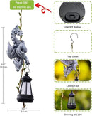 Solar Dragon Figurine Garden Statue: Outdoor Hanging Climbing Ornament with Lantern for Yard Art Lawn Balcony Patio Porch Decor- Birthday Gifts for Mom Women Father by CozyNest Decor