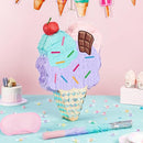 WERNNSAI Ice Cream Piñata - Summer Ice Cream Party Decorations for Kids Girls Birthday Pink Pinata Game Candyland Sweet Theme Party favors supplies with Bat Blindfold by TinyTreasures Baby Boutique