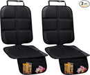 Car Seat Protector, 2 Pack Baby CarSeat Protector with Mesh Pockets & Non-Slip Backing 600D Durable Seat Cover Under Baby Child Car Seat, (Black, Standard) by TinyTreasures Baby Boutique