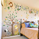 iMagitek Large Jungle Animals Tree Wall Decals Safari Animals Climbing Trees Wall Stickers Elephant Giraffe Lion Sloth Wall Stickers for Baby Nursery Kids Room Playroom Classroom 90.94" x 62.59" by TinyTreasures Baby Boutique