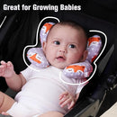 KAKIBLIN Baby Travel Pillow,Baby Neck Pillows for Car Seat,Upgraded Baby Head Pillow,Toddler Head and Neck Baby Support Pillow for Car Seat, Pushchair,Travel (Gray Fox) by TinyTreasures Baby Boutique