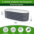 Raised Garden Bed 5x2x1.4 Ft Planter Box for Outdoor - Zinc-Aluminum-Magnesium Stainless Steel Durable Metal Garden Beds Kit for Vegetables, Flowers, Herbs and Succulents (Deep Grey) by GreenHaven Gardens