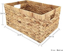 Storage Container, Natural Water Hyacinth Storage Bins Rectangular Basket,Arts and Crafts. by GreenHaven Gardens