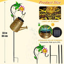 Hummingbird Solar Watering Can Lights, Outdoor Waterproof Garden Lanterns with Shepherd Hook, Solar Garden Decor for Yard Outdoor Landscape Pathway Porch Patio, Gift for Women Mom Grandma by GreenHaven Gardens