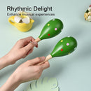 Maracas for Adults Kids Babies, Wooden Maracas Shaker Musical Instrument, Green by TinyTreasures Baby Boutique
