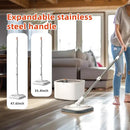 KZKR Spin Mop and Bucket Set with Self Separation Dirty and Clean Water System, Self Wringing 360° Rotating Square Mop Head for Home Floors Cleaning (1.0 Mop and Bucket Set (8 Pads)) by CozyNest Decor