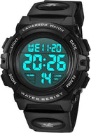 Kids Watch,Boys Watch for 3-15 Year Old Boys,Digital Sport Outdoor Multifunctional Chronograph LED 50 M Waterproof Alarm Calendar Analog Watch for Children with Silicone Band,Kids Gift by TinyTreasures Baby Boutique