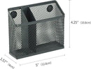 Neudeco Locker Accessories and Decor Kit, Including Mesh Shelf, Organizer, Magnetic Basket and Pen Holder, Suitable for School, Work, Kitchen, Bathroom, (Pack of 4, Grey) by CozyNest Decor