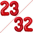 GOER Number 23 Balloons for 23rd Birthday Party Decorations,42 Inch Jumbo Foil Helium 32 Balloons for 32nd Birthday Party Decoration (Red) by TinyTreasures Baby Boutique