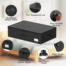 Underbed Storage Bins with Wheels, No Assembly Required - 7.5 inch height Black Large Capacity Rolling Underbed Containers for Shoes, Dorm under bed storage drawers by CozyNest Decor