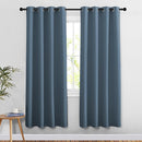 NICETOWN Smoky Blue Doorway Curtains 78 inches Long, Grommet Privacy Door Curtains Room Darkening Thermal Window Treatments for Bedroom/Living Room, 2 Panels, W52 x L78 by TinyTreasures Baby Boutique