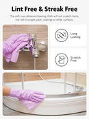 Fantasticlean Microfiber Cleaning Cloth Roll -75 Pack, Tear Away Microfiber Towels, 12" x 12", Reusable, Washable, Scratch Free, Ultra Absorbent Dish Rags for Car, Home, Garage or Shop (Purple) by CozyNest Decor