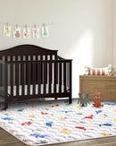 Odorless Premium Foam Baby Play Mat 4ft x 6ft, Soft Microfiber Fabric Crawling Mat for Floor- Comfortable and Hypoallergenic, Non-Slip Cushioned Floor Playpen mat for Infants,Babies,Toddlers by TinyTreasures Baby Boutique