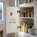 Acrylic Spice Rack Wall Mount-6 Inch, Clear Spice Shelf Storage Holder, 4 Pack Hanging Seasoning Rack Organizer for Cabinet Door, Cupboard or Wall Kitchen (Adhesive or Screw) by CozyNest Decor
