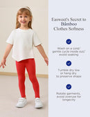 Toddler Girls Leggings 2-Pack Bamboo Viscose Little Girls Casual Stretch Pants by TinyTreasures Baby Boutique