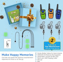 Walkie-Talkies for Kids Rechargeable Walkie Talkie for Adults Long Range FRS 2 Way Radio 3 Pack with Lanyard Battery 4 Miles NOAA USB, Family Toys for 3-12 Year Old Girls Boys Toddlers Camping by TinyTreasures Baby Boutique
