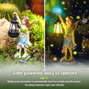 Fairy Garden Statue Solar Garden Fairy with Lantern Light Outdoor Garden Decoration Waterproof Solar Garden Sculpture for Patio Yard Lawn Gift for Mom Grandma by GreenHaven Gardens