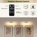 Wireless Picture Lights Rechargeable Gallery Lighting Battery Picture Frame Light with Remote and Timer, Adjustable Art Light for Paintings, Portraits, Antique Bronze Finish 24'' Inch 5W 2700K by CozyNest Decor