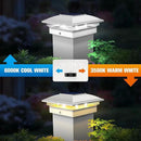 VOLISUN Solar Post Cap Light Outdoor,Solar Fence - Post Lights Waterproof for 4x4/5x5/6x6 Wooden/Vinyl Post,White Deck Cap Light Solar Powered with Warm White for Garden/Patio/Porch 8pack by CozyNest Decor