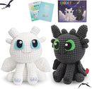 Crochet Kit for Beginners,Beginner Crocheting Animals Kits w Step-by-Step Video Tutorials, Knitting Starter Pack for Adults and Kids,2 Pack Dragon by TinyTreasures Baby Boutique