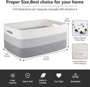 Large Storage Basket for Organizing, Woven Rope Basket for Shelves, Closet Organizer Bins for Clothes, Blanket, Toys, Baby Nursery Storage, 17.7" x 13" x 7.87", 3 Packs Gradient Grey by CozyNest Decor