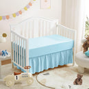 Horbaunal 2 Pack Crib Skirt & Crib Bed Sheet Set, Aqua Blue Crib Bed Skirt 28" x 52" with 14" Drop Dust Ruffle, Soft Microfiber Toddler Bedskirt Nursery Bedding Skirt for Baby Girls and Boys by TinyTreasures Baby Boutique