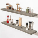Fun Memories Floating Shelves for Wall Decor, 40"x8" Rustic Reclaimed Wood Shelves, Heavy-Duty Wall Mounted Shelves with Invisible Brackets, Set of 2for Living Room, Bedroom, Kitchen, Grey Finish by CozyNest Decor