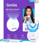 iSmile Teeth Whitening Kit - LED Light, 35% Carbamide Peroxide, (3) 3ml Gel Syringes, (1) Remineralization Gel, and Tray. by CozyNest Decor