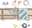 Roastove Universal Dishwasher Installation Kit,4 Ft Stainless Steel Dishwasher Hose,Burst Proof Water Supply Line with 3/8" Compression Connections by CozyNest Decor
